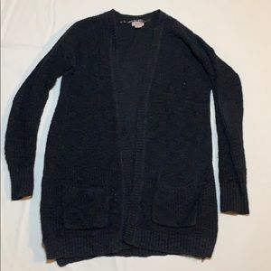 Black Knit Cardigan with Pockets